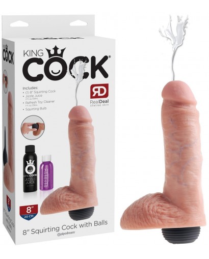 Gode réaliste qui ejacule King Cock - 20 cm