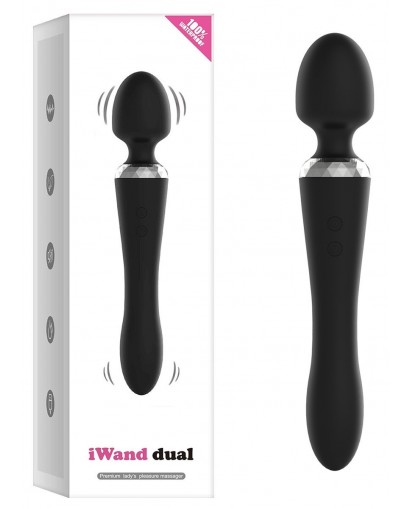 Vibromasseur Rechargeable iWand Dual Luxe Noir