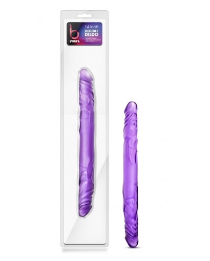 Double Gode Realiste B Yours Pourpre - 35 cm