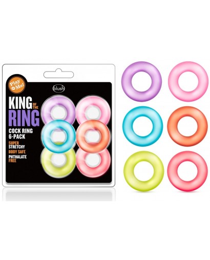 Pack 6 Anneaux Pour Pénis King Of The Ring