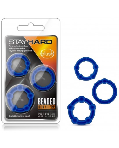 Pack 3 Anneaux Stay Hard Beaded